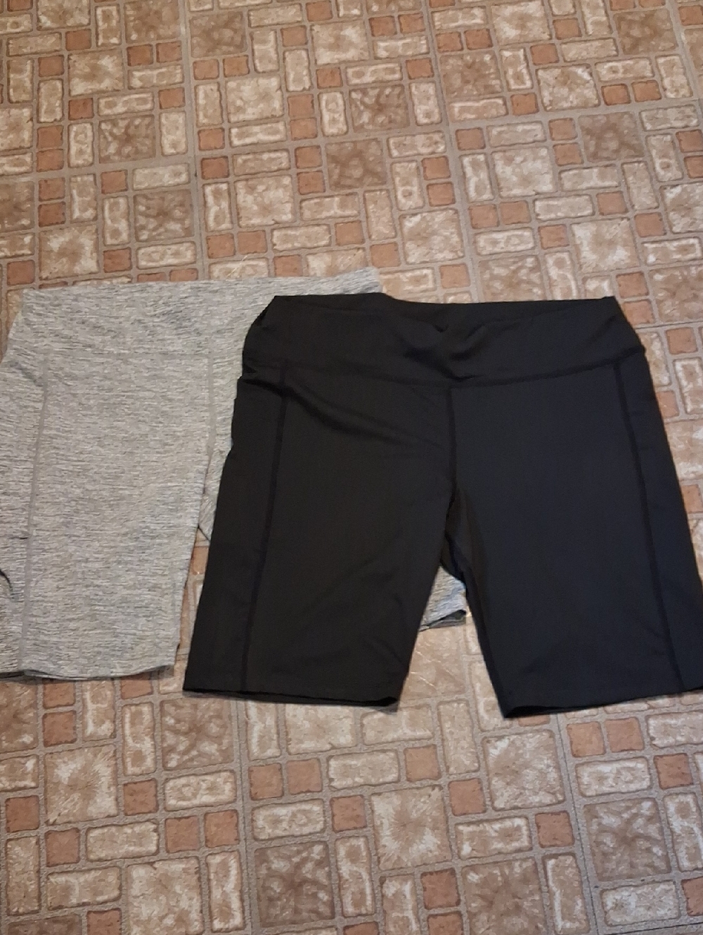 Black and Gray Athletic Bike Shorts Duo Size Xxlarge